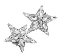 LIGIGWASH Hebillas de Zapato Extraíbles Forma de Estrella, Clips Desmontables de Gemas de Imitación Plateados, Accesorios de Bricolaje para Decoración de Tacones Altos en Fiestas y Bodas (1