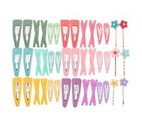 LIGIGWASH Juego de 6 pasadores de pelo con flores para niña, pinzas para el pelo con broche, horquillas minimalistas para manualidades y adornos DIY.