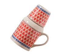 LIGIGWASH Juego de Tetera y Taza de Cerámica Estilo Vintage Capacidad Grande Resistente para Bebidas Calientes y Frías con Jarra y Taza para Uso Doméstico y Oficina Vajilla de Fiesta