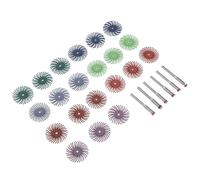 LIGIGWASH Kit de Disco de Pulido de Cerdas Radiales de 1 Pulgada con Vástago de 3 Mm, 27 Piezas, Ruedas Abrasivas para Herramientas Rotativas, Cepillos para Lijado Detallado y Pulido