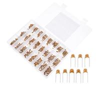 LIGIGWASH Kit Surtido y Materiales de Cerámica E Hierro de 10pf a 10uf de Condensadores Cerámicos Monolíticos 1200 Piezas, Almacenamiento Organizado para Fuentes de Alimentación y Equipos