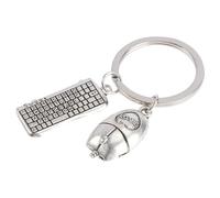 LIGIGWASH Llavero Creativo Colgante de Teclado y Ratón Diseño Único y Pulido Fino Accesorio Práctico DIY para Llaves Bolsos y Mochilas Anillo Resistente para Uso Duradero