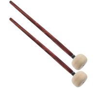 LIGIGWASH Maza De Batería De 2 Piezas Cabeza Grande De Fieltro, Mango De Madera Oscura, Baquetas Para Bombo, Baquetas De Práctica Para Adultos, Para Tambor De Marcha y Percusión