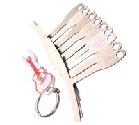 LIGIGWASH Medidor de Radio de Guitarra de Metal para Luthier, 9 Piezas, Fácil Lectura, sin Bordes Ásperos, Color Plata, Herramienta para Ajuste de Puente y Sillín en Color Aleatorio