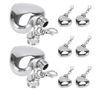 LIGIGWASH Mini Petaca de Bolsillo Forma de Corazón de Acero Inoxidable 304 30 Ml Set de 8 Unidades Petaca para Hombre Resistente a Fugas Adecuado para Viajes Picnic y Camping al Aire