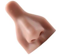 LIGIGWASH Modelo de Nariz Falsa de Silicona Blanda para Práctica de Perforación Nasal Tamaño Compacto Color Piel Oscura Flexible y Realista para Entrenamiento y Exhibición de Piercing