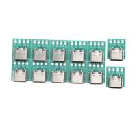 LIGIGWASH Módulo Divisor USB-c 3.1 Conector Macho a 3 Hembra para Bricolaje, Placa PCB Convertidora, Transmisión Datos Rápida y Estable, Compatible Electrónica, Color Estándar, Pack 12 Unidades