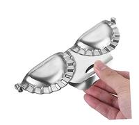LIGIGWASH Molde para Empanadillas Inoxidable Herramienta Práctica para Hacer Dumplings Casa y Restaurantes Diseño Doble Cabezal con Cierre Sellado Fácil Limpieza y Uso
