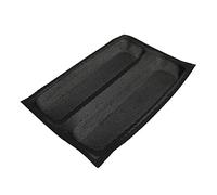 LIGIGWASH Molde para Hornear Pan de Silicona Cavidades Negro Molde Antiadherente y Transpirable para Pan Francés y Tostadas Reutilizable y Fácil de Desmoldar