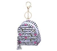 LIGIGWASH Monedero Mini Cartera para Niños Diseño De Unicornio y Rayas Arcoíris, Bolsa De PU Compartimento para Cables De Auriculares, Compacto y Ligero para Uso Diario