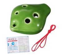 LIGIGWASH Ocarina Cerámica Mini Portátil con Cordón y Cancionero Instrumento para Principiantes y Estudiantes Diseño Fresa y Fácil Transporte