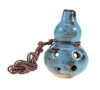 LIGIGWASH Ocarina Clásica de Cerámica Azul con 6 Agujeros y Cuerda de Cera, Instrumento Portátil para Actividades al Aire Libre y Principiantes Amantes Música
