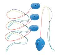 LIGIGWASH Ocarina De Plástico 4 Pcs Para Principiantes Instrumento Musical De 6 Agujeros Ocarina Decorativa Para Niños Color Azul Adecuado Para Regalos y Aprendizaje Musical