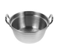 LIGIGWASH Olla y Calentamiento Rápido de Fideos y Sopas con Doble Asa para Ramen de Acero Inoxidable Ligera y Multifuncional, Adecuado para Camping