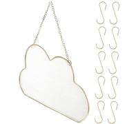 LIGIGWASH Organizador de Joyas Diseño Ahorra Espacio Colgante de Metal Dorado Expositor de Pendientes y Collares para Pared Adecuado para Sala o Tienda