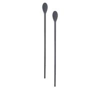 LIGIGWASH Palillos de Silicona Cuchara Integrada 1 Par, Agitadores Multifuncionales para Bebidas y Postres, Utensilios de Cocina Reutilizables para Uso Diario, Ideales para