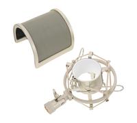 LIGIGWASH Pantalla de Aislamiento Acústico para Micrófono Forma de U Filtro y Marco Antivibración Malla de Alta Densidad para Grabación Profesional Protector Antiviento Compatible para