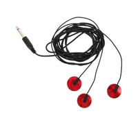 LIGIGWASH Pastilla para Guitarra Acústica Conector 6,35 Mm Captador de Sonido Adhesivo sin Taladro Pastilla Silenciosa para Guitarra Folk y Ukelele Rojo para Grabación y Directos