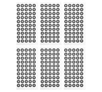 LIGIGWASH Pegatinas de Marcado para Escáner 3D Alta Reflectividad y Grosor 0.15 Mm, Película Reflectante Pet, 6 Hojas 50 Puntos Cada Escaneo 3D Preciso
