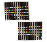 LIGIGWASH Pegatinas Prácticas para Guitarra 4 Piezas 2 Juegos, Calcomanías de Notas para Diapasón, Material Seguro y Duradero, Guía para Principiantes en Práctica Musical