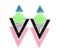 LIGIGWASH Pendientes Colgantes Geométricos Multicapas Diseño Exagerado y Único Joyas Para Mujer Para Fiesta y Uso Diario