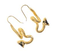 LIGIGWASH Pendientes Serpiente Dorados con Ojo Verde Pendientes Punk Asimétricos de Serpiente para Fiesta Halloween Joyería Mística Vintage para Mujeres