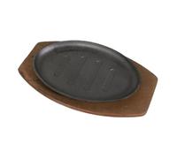 LIGIGWASH Plancha para Asar Redonda de Hierro Sartén Reutilizable para Barbacoa y Cocina Teppanyaki Ligera y Resistente para Carne y Platos