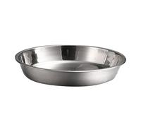 LIGIGWASH Plato Redondo de Acero Inoxidable sin Magnetismo de 24cm, Molde para Hornear Pasteles y Servir Frutas Diseño Elegante para Uso Interior y Exterior