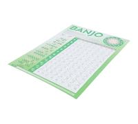 LIGIGWASH Póster Grande de Acordes de Banjo para Principiantes Tabla de Digitación Portátil en Papel Estucado Resistente Diagrama Práctico para Aprender y Practicar Banjo Fácil en Casa