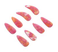 LIGIGWASH Púas de Guzheng para Conciertos de Doble Cara, Tamaño Grande, Color Rojo Intenso, Kit de 8 Piezas de Uñas Postizas Profesionales para Guzheng Chino, Accesorios Resistentes