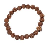 LIGIGWASH Pulsera Cuentas y Cruz Para Hombre y Mujer, Estilo Católico, Material Resistente, Diseño Ligero y Cómodo, Uso Diario y Oración, Color Café, Tamaño Ajustable