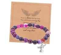 LIGIGWASH Pulsera de Piedras con Cuentas para Condolencias Regalo Conmemorativo por Pérdida Querido Pulsera de Recuerdo Versátil para Abuela y Diseño Elegante para Ceremonias y Uso Diario