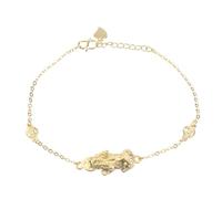 LIGIGWASH Pulsera de Riqueza Unisex de Cadena Ajustable Bañada en Oro, Joya Amuleto Feng Shui para Mujer, Uso Diario y Fiesta, Diseño Fino Símbolo de Prosperidad, Tamaños Estilo Aleatorio
