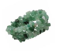 LIGIGWASH Pulsera Elástica de Piedras Naturales Verdes de Cristal Irregular para Mujer, Joyería Cadena Elástica, Accesorio Elegante para Uso Diario y Fiestas