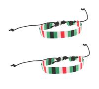 LIGIGWASH Pulseras de Cuerda Palestina Keffiyeh Ajustables de Algodón y Hilo Encerado para Mujer y Hombre, Estilo Artesanal Tradicional, Uso Casual y Formal, Pack 2 Piezas