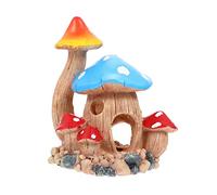 LIGIGWASH Refugio Decorativo de Hongos para Acuarios Adorno de Resina para Peceras para Camarones y Peces un y Seguro sin la del Agua
