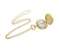 LIGIGWASH Reloj Bolsillo Vintage con Cadena Estilo Antiguo Gran Esfera Unisex con Doce Signos Chino Diseño Metálico Dorado para Estudiantes y Mayores Regalo Original para Cumpleaños y