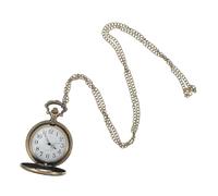 LIGIGWASH Reloj de Bolsillo Vintage para Mujer Diseño Calado Retro Motivos Vegetales Esfera Blanca Caja de Aleación de Zinc y Cadena Metálica Desmontable Collar Reloj Elegante