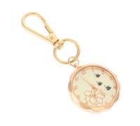 LIGIGWASH Reloj De Enfermera Clip Digital Llavero De Bolsillo De Aleación y Vidrio Unisex Compacto Rosa Dorado Uso Médico para Enfermería y Mochila Tamaño 8