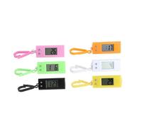 LIGIGWASH Relojes de Bolsillo Electrónicos Pequeños Llavero, Plástico Durable, Digitales Portátiles para Estudiantes, Uso Diario y Obsequio, Paquete de 6 Unidades, Colores Color Aleatorio