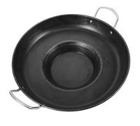 LIGIGWASH Sartén de Hierro Cóncava 32 CM para Panqueques y Tortillas Doble Asa Antiadherente Práctica para Cocina Doméstica y Uso Camping