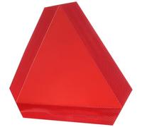 LIGIGWASH Señal Triangular Reflectante de Aluminio para Vehículos de Baja Velocidad, Placa Roja para Seguridad Vial en Coches y Camiones, Uso Nocturno y Carretera