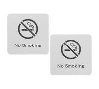 LIGIGWASH Señales Metálicas de Prohibido Fumar 2 Piezas, Aviso Control del Tabaquismo Resistente Intemperie para Interiores y Exteriores, Letreros Corporativos Seguridad para Negocios