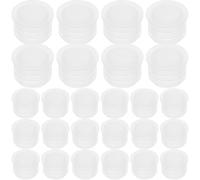 LIGIGWASH Tapones de Plástico Transparente Tapón Hermético Redondo de Pe Blanco 100 Piezas Fácil Extracción y Visibilidad para Botellas de Vino y Sal Adecuado para Laboratorios y Proyectos