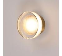 LIGINOK - Aplique de pared LED interior 5 W moderno LED lámpara de pared dorada, luminaria de pared de aluminio, lámpara de lectura para dormitorio, cocina, pasillo escalera, sala de estar, blanco