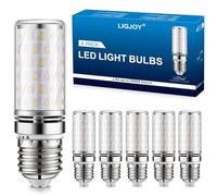 LIGJOY Bombilla LED E27 Blanco Cálido 3000K, Súper Brillante 12W 1200LM sustituye 120W, Bombilla LED Tipo Maíz, Sin Parpadeo, Ahorro de Energía, No Regulable, AC 220-240V, Pack de 6
