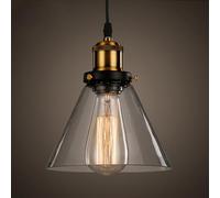 LIGKIN Lámpara Colgante Industrial Vintage E27 Lámpara de Techo Pantalla de Cristal Iluminación de Techo Lámpara Suspendida para Dormitorio Sala de Estar Restaurant