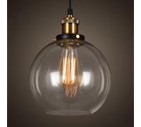 LIGKIN Lámpara Colgante Industrial Vintage E27 Lámpara de Techo Pantalla de Cristal Iluminación de Techo Lámpara Suspendida para Dormitorio Sala de Estar Restaurant
