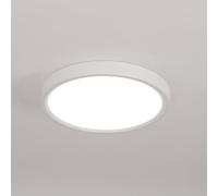 LIGKIN LED Plafón Techo Moderno 16W Ultra Slim Lámpara de Techo Redonda Ø23cm Luz Blanca 6500K LED Plafón de Interior para Baño Cocina Pasillo, Blanco