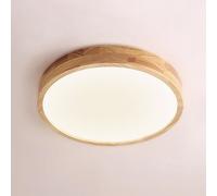 LIGKIN Plafón LED Techo Moderna 12W Redonda Lámpara de Techo de Madera 4500K Luz Neutra LED Luz de Techo Interior para Sala de Estar Cocina Pasillo Comedor, Ø20cm